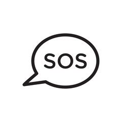 SOS icon vector logo design template