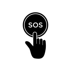 SOS icon vector logo design template