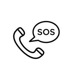 SOS icon vector logo design template