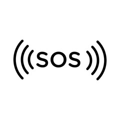 SOS icon vector logo design template