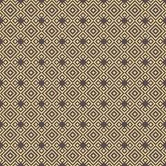 Seamless geometric abstract vector pattern whith brown and yellow rhombuses. Geometric modern ornament. Seamless modern background