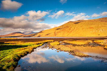 Scenic view from Leenane at the head of Killary harbour