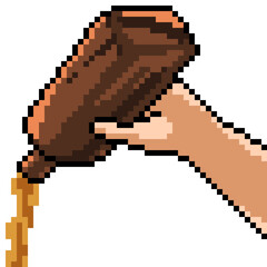 Obraz premium pixel art alcohol drink party