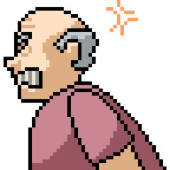 Fototapeta premium pixel art old man angry