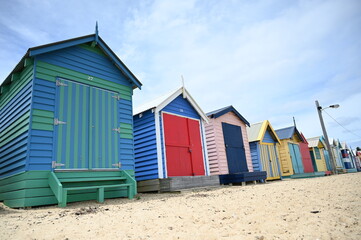 Small houses along the beach