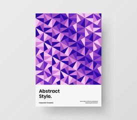 Original geometric shapes cover illustration. Isolated corporate identity A4 design vector concept.