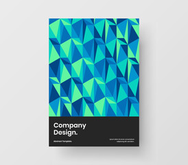 Fresh geometric hexagons poster template. Premium corporate brochure A4 design vector concept.