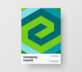Simple handbill design vector concept. Premium mosaic pattern annual report illustration.