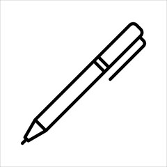 Pen icon. fountain pen symbol. vector illustration