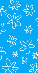 Fototapeta na wymiar seamless floral background blue