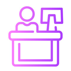 cashier gradient icon