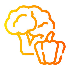 vegetables gradient icon