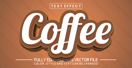 Coffee text editable style effect