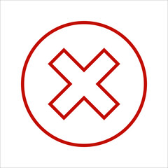 Obraz premium Cancel icon. flat illustration of cancel vector icon. closed sign. vector illustration