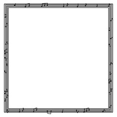 音楽音符　スクエア　フレーム素材