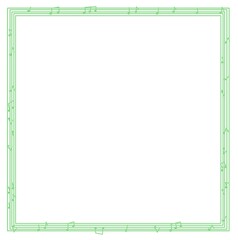 音楽音符　スクエア　フレーム素材