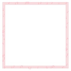 音楽音符　スクエア　フレーム素材