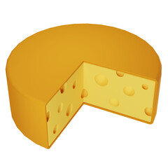 cheese 3d illustration