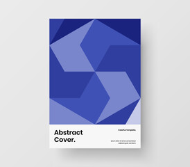 Fresh corporate cover vector design template. Minimalistic geometric pattern brochure layout.