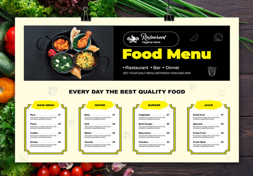 Food Menu Design Template