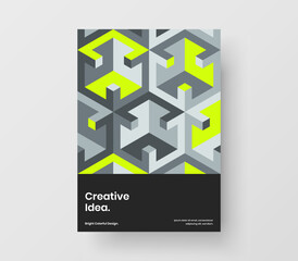 Fresh mosaic shapes company identity illustration. Amazing cover design vector layout.