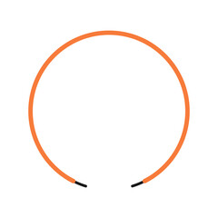 Shoelace. Circle shape. Vector illustration on white background. - obrazy, fototapety, plakaty