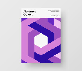 Creative brochure vector design layout. Simple mosaic shapes handbill concept.