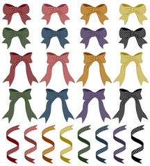 リボン　アイコン　くすみカラー
