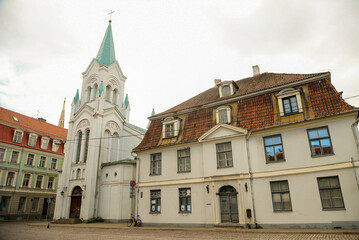 Obraz premium ラトビアの首都リガの美しい風景Beautiful landscape of Riga, capital of Latvia
