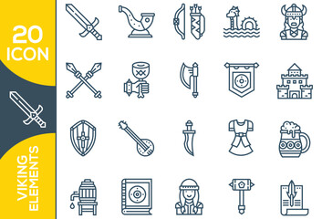 VIKING ELEMENTS ICON SET DESIGN