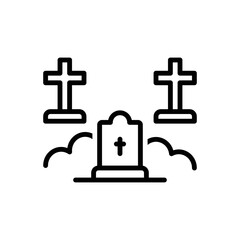 Black line icon for deaths