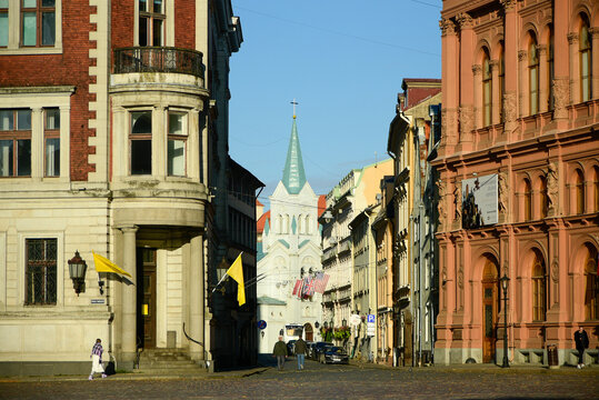 ラトビアの首都リガの美しい風景
