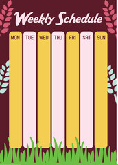 Weekly Schedule Vector