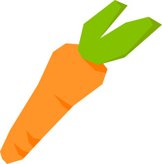 Artistic Geometric Carrot Vector Illustration