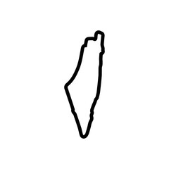 Black line icon for israel