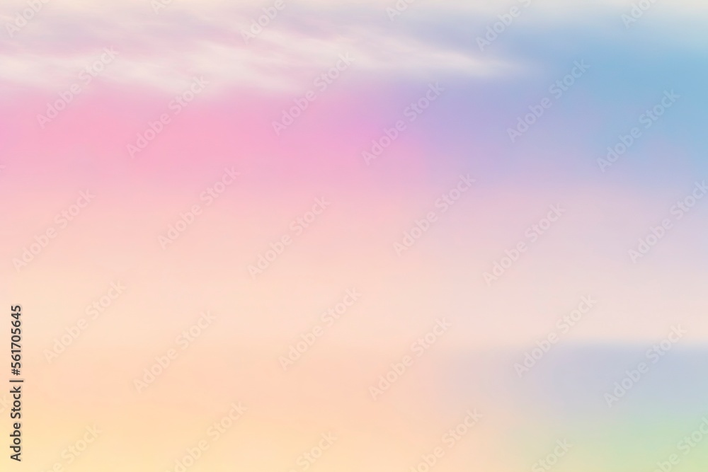 Sticker abstract blurred sunset sky and clouds background with glowing flare light. background of blurred pi