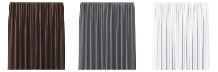 curtain isolated on a transparent background, 3D illustration, cg render
