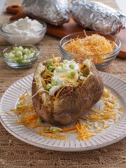 Stuffed Potato with Toppings Vertical