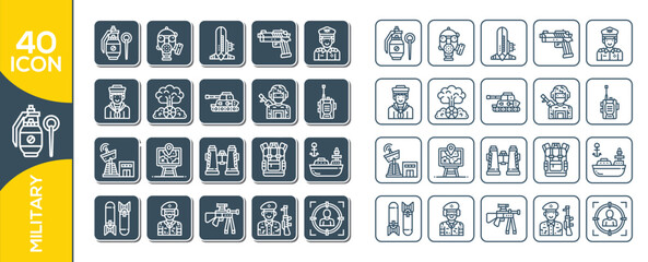 MILITARY ICON SET DESIGN