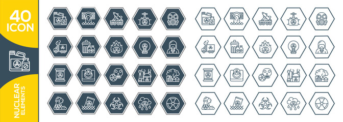 HUCLEAR ELEMENTS ICON SET DESIGN