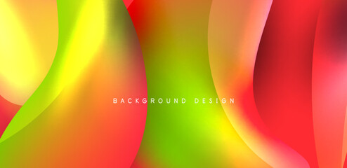 Beautiful liquid shapes with fluid colors abstract background © antishock