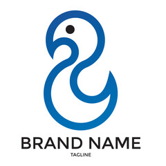 Fototapeta premium Duck abustrac mark logo