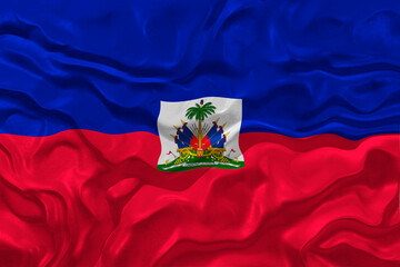 Fototapeta premium National flag of Haiti. Background with flag of Haiti