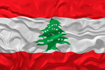 National flag  of Lebanon. Background  with flag  of Lebanon