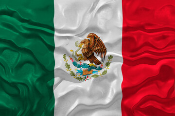 National flag  of Mexico. Background  with flag  of Mexico