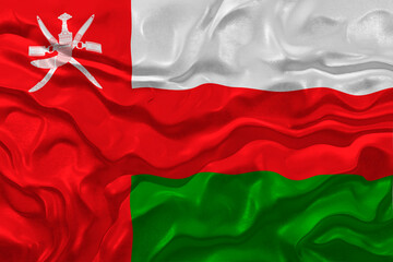 National flag  of Oman. Background  with flag  of Oman