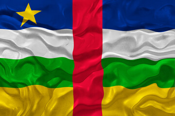 Obraz premium National flag ofCentral Arican Republic. Background with flag ofCentral Arican Republic