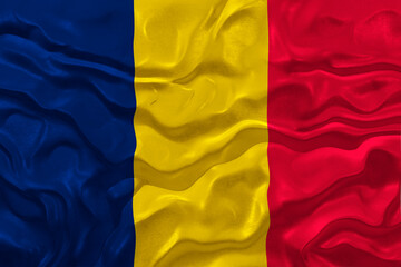 National flag of Chad. Background  with flag of Chad.