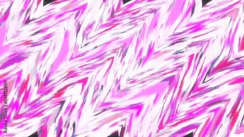Aufkleber colorful moving stripes in wavy stream of zigzags. motion. hypnotic animation of wavy zigzags. visua