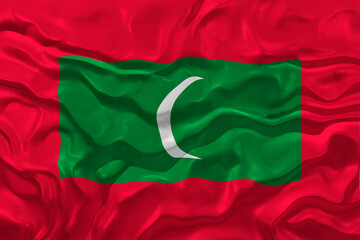 National flag of Maldives. Background  with flag of Maldives.